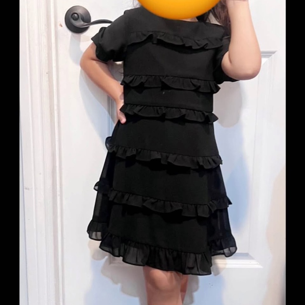 formal black dress girl